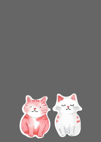 Smiling Cats on black