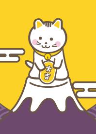 Lucky Cute Cat! Mt.Fuji/Purple x Yelllow