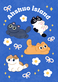 阿說：這裡有一些貓(藍色版)