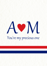 A&M Initial -Red & Blue-