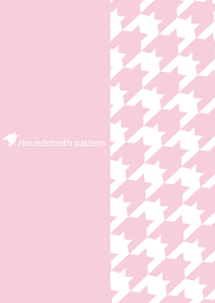 Houndstooth pattern -Pink & White-