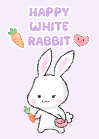 Happy White Rabbit