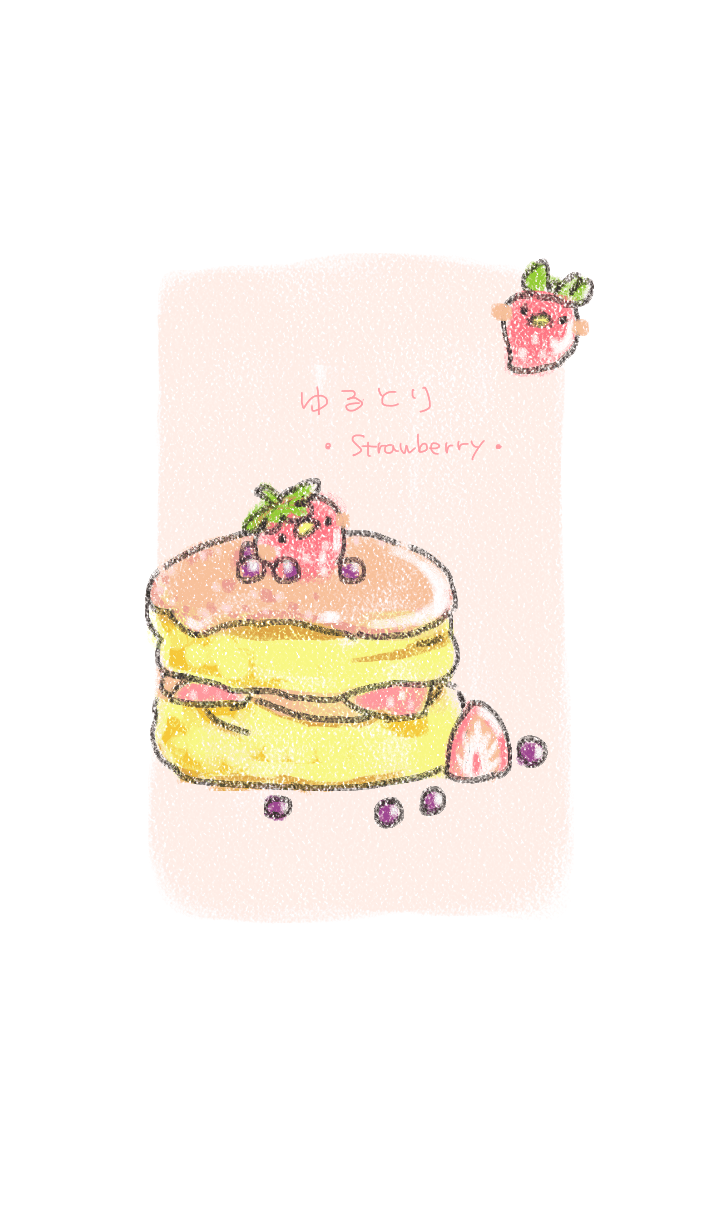 simple strawberry bird pink