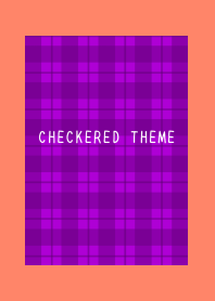 PURPLE CHECKERED THEME-APRICOT COLOR