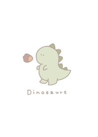 恐竜 simple ホワイト