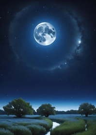 Bright Moon and Dawn A505Ab