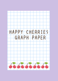 HAPPY CHERRIES GRAPH PAPER-DUSTY PURPLEj