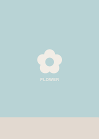 mini Flower//Beige&Dull Blue 04