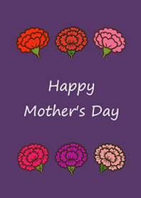 Carnations for Mom(dark purple)