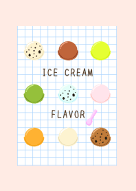 ICE CREAM FLAVOR GRAPH PAPER-LIGHT PINKj