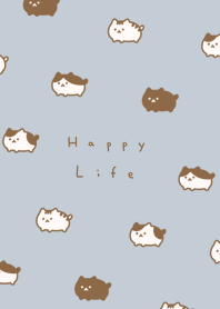 Plump Cat / blue brown