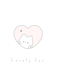 ねことハート / ピンクホワイト