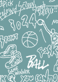 Basketball graffiti 01 emerald
