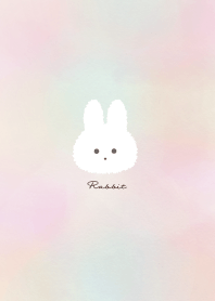 Simple Rabbit Watercolor Pastel Colorful