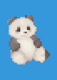 Panda Pixel Art Theme  Blue 01