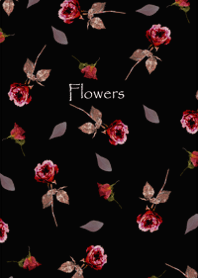 シックなレッド・ローズ・パターン