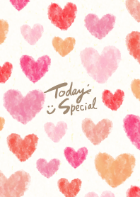 水彩　ハート　ランダム16