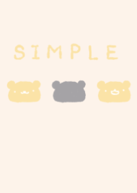 Theme of a dull color yellow bear