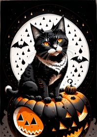 cat halloween A03441