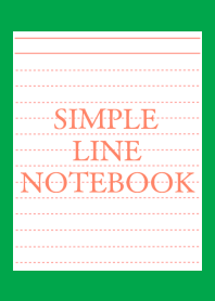 SIMPLE ORANGE LINE NOTEBOOK/GREEN