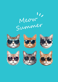 แว่นกันแดดเหมียวๆ(สีฟ้ามิ้นท์)