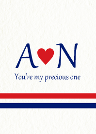 A&N イニシャル -Red & Blue-