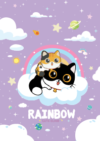 Cats Rainbow Cloud Violet