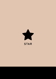 Simple Lucky Star- Black&Dull Peach Pink