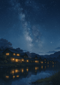 Milky Way Riverside Glow