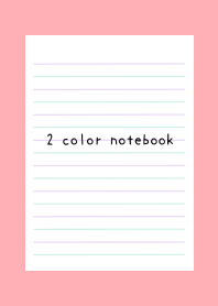 2 COLOR NOTEBOOKj-PURPLE&GREEN-PINK RED
