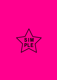 シンプル スター（ブラック ピンク）