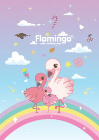 Flamingo Rainbow Star Raspberry
