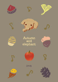 Autumn fruit and elephant design01