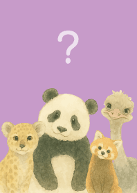 Animals tilting their heads lpurple