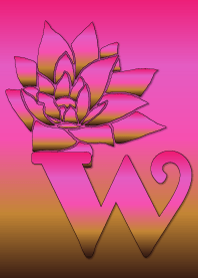 ~フラワー イニシャル W~