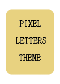 PIXEL LETTERS THEME[OCHER]j-WHITE