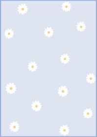 flowers bloom/whiteblue