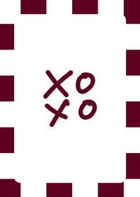 XOXO White-Burgundy