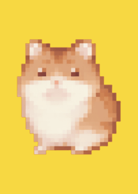 Hamster Pixel Art Theme  Yellow 02
