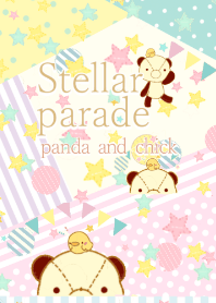 Stellar parade of a panda and a chick