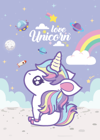 Unicorn Loves Galaxy Purple