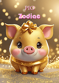 PIG golden Zodiac 12 sign