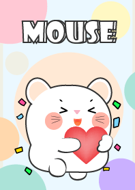 Love Chubby White Mouse  Theme