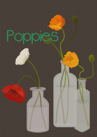 Poppies01 + ink black