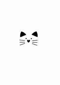 (cat face x white)