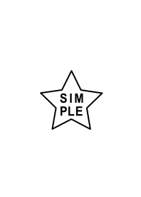 シンプル スター(ホワイト ブラック)V.2