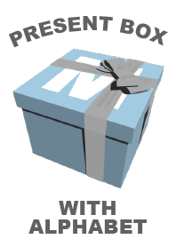 PRESENT BOX WITH ALPHABET (M)