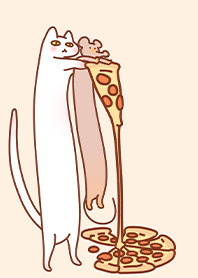 かわいい立猫&長鼠&チーズハムピザ1.1