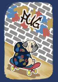 Skateboard Pug.