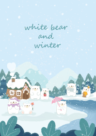 white bear and winter